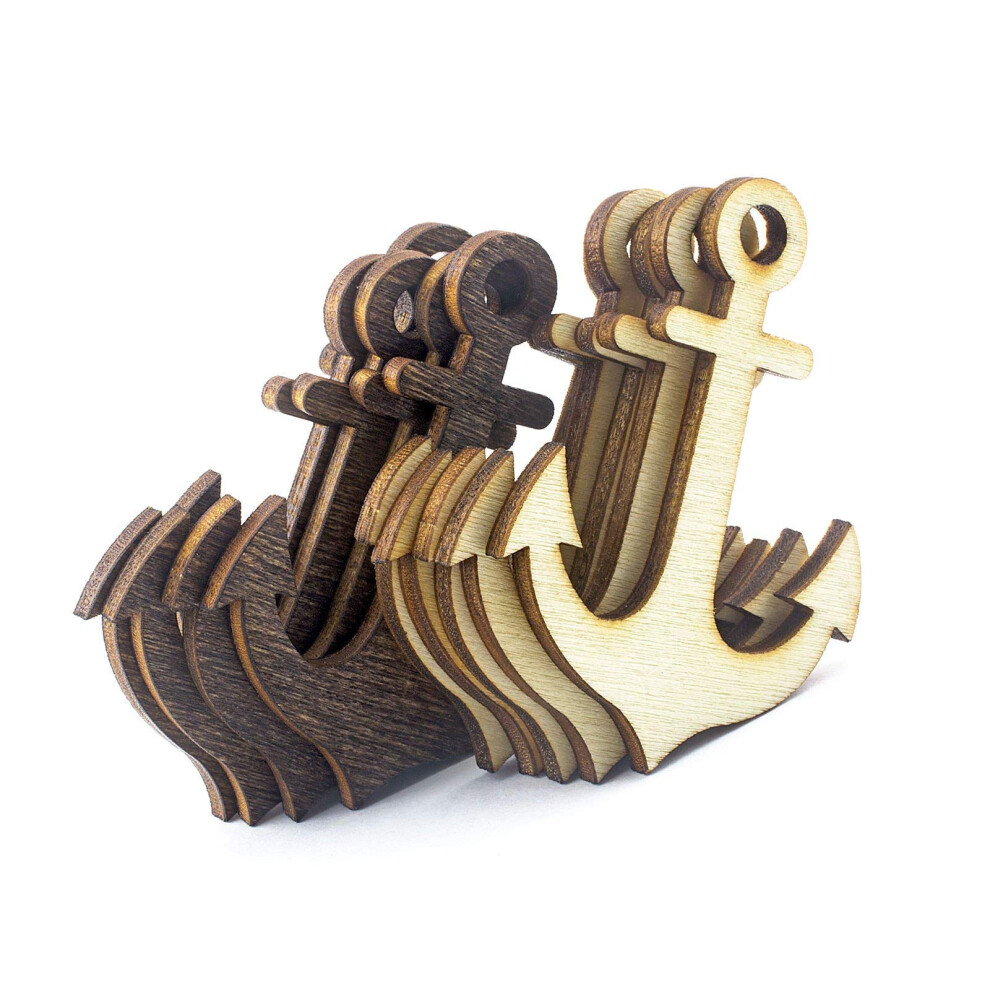 Summer-Ray - Ancora In Legno Tagliato Al Laser, 10,2 Cm, Confezione Mista Per Scrapbooking-image