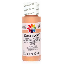Delta Creative Ceram coat Acrylic 2 oz Metallic Tiger Eye paint 2 Fl Oz