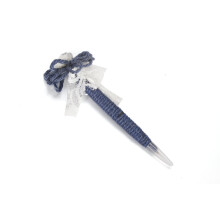 David Tutera OE-732-1/I/NY Denim Jute Pen W.Lace Accent