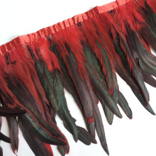 Sowder Hahnenhackle-Federfransenbesatz, 25,4   30,5 cm breit, 1 Yard-Packung (Dunkelgr  n)