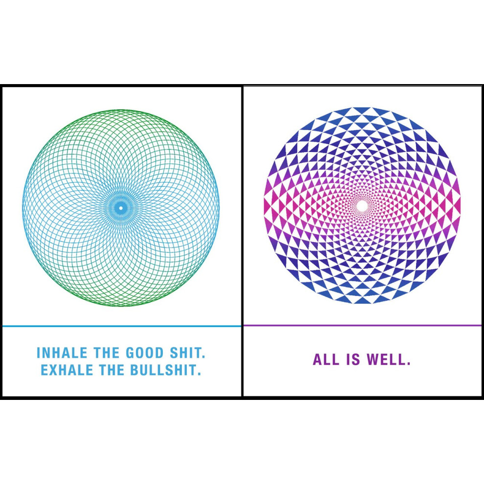 Quiplip EM05066PCK Heilige Geometrie Wenskaarten """"Inhale All is Well"""" 6-pack