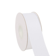 Ribbonitlux Fita Grosgrain Sólida 1.5" Larga 25 Jardas (029-Branco), Para Embalagem de Presentes e Decorações