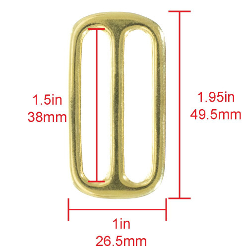 Tri-Glides em Latão - 1 e 1-1/2 Polegadas - Artesanato, DIY, Joalharia e Bolsas - Vários Tamanhos 2