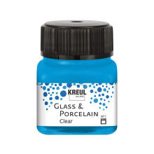 Kreul 10018319 Glas und Porzellanfarbe Wasser Blau 20 ml