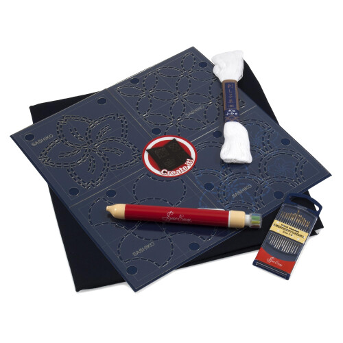 Sew Easy Sashiko Embroidery Complete Set - Everything You Need to Get Started 1