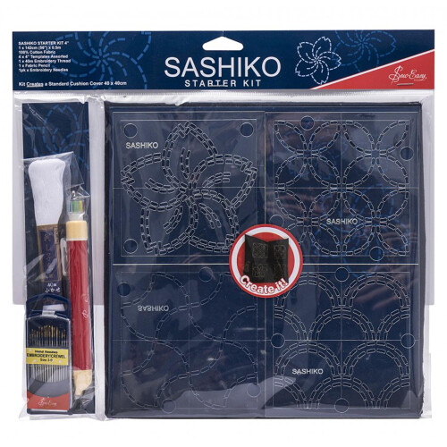 Sew Easy Sashiko Embroidery Complete Set - Everything You Need to Get Started