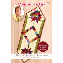 Modello per trapunta con ritagli di tavolo e tovaglia di Quilt in a Day