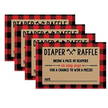 50 Baby Shower Buffalo Lumberjack Plaid-tema ble-lotterier