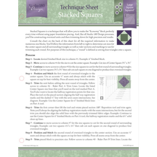 Studio 180 Design Technique Sheet - pro provn skldanch ctvercu