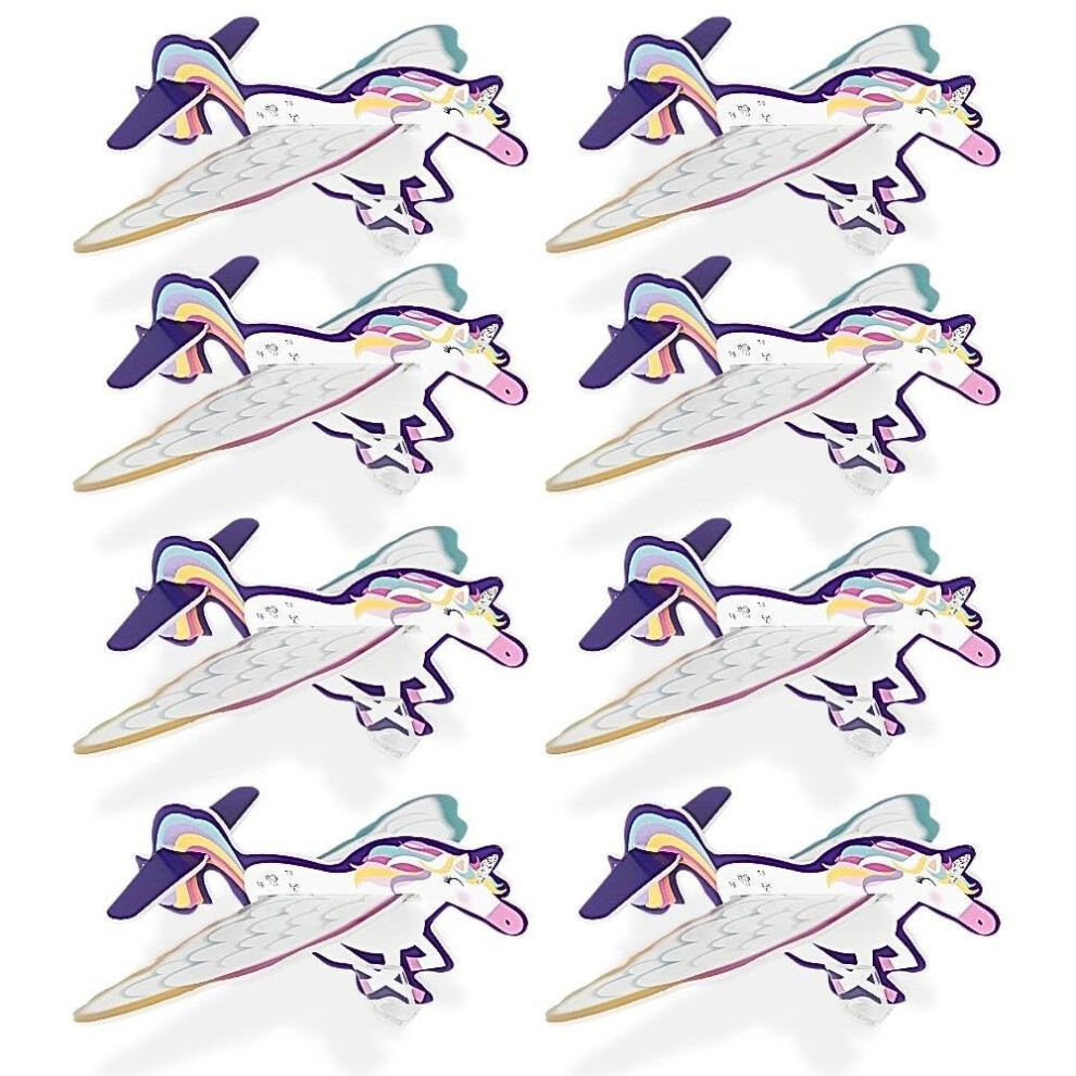 Unique Party 84737 - Unicorn Glider Party Bag Fillers  Pack of 8-image-OPC-PGBZT52-NEW