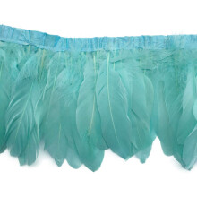 Sowder Duck Goose Feather Trime Fringe 2 metry (zielony mietowy)