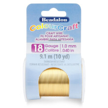 Beadalon ColourCraft huzal 18 Gauge / 1,02 mm srgarz vilgos szn 9,1 m / 10 yd ors