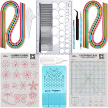 JUYA Set Classico di Carta e Strumenti per Quilling QK10 (Rosa con Colla)