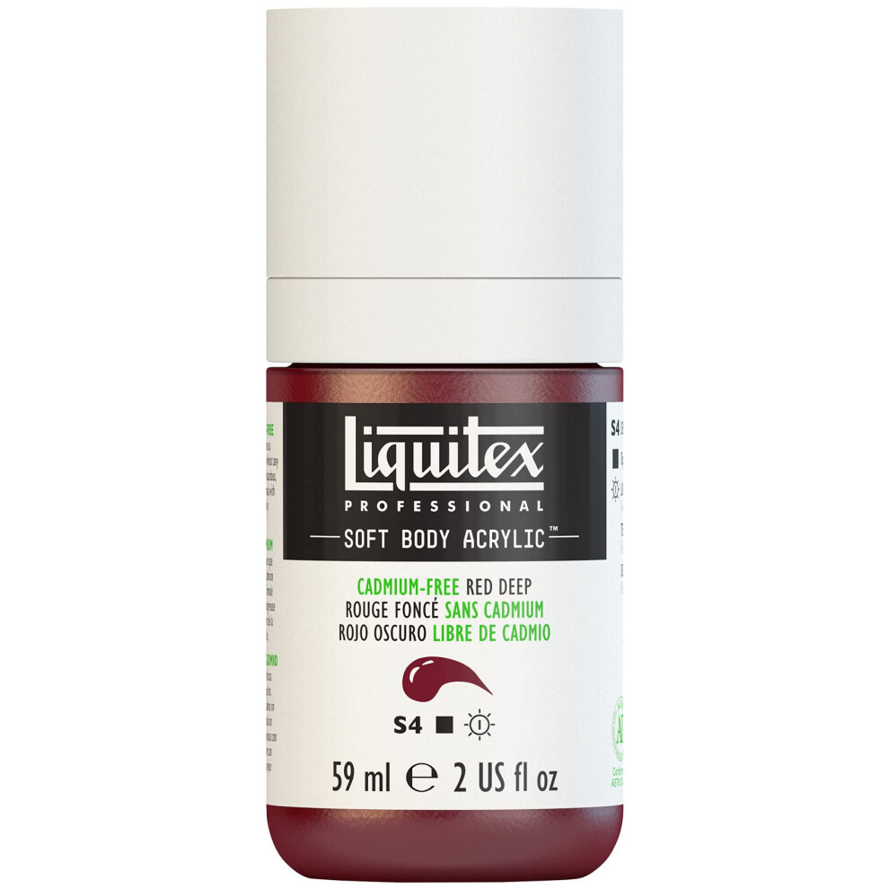 Liquitex Professional Soft Body Acrylfarbe, 59 Ml (2 Oz) Flasche, Cadmiumfrei, Rot, Dunkel-image