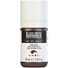 Tinta acrlica profissional para corpo macio Liquitex 59ml (2 onas) Garrafa Umber Queimado