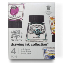 Winsor & Newton Tekening Inkt Set, Set van 4, Rijke Tinten