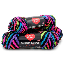 RED HEART Super Saver 3-Pack garen NEON STRIPES 3-Pack