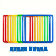 10 -stks plastic sportthema springringen ingesteld met connectoren - veelzijdige indoor family party game voor babydouche, bruidsdouche