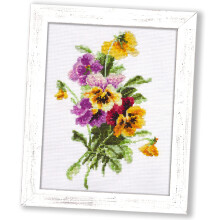 Povitrulya Cross Stitch Embroidery Kit 'Pansies'
