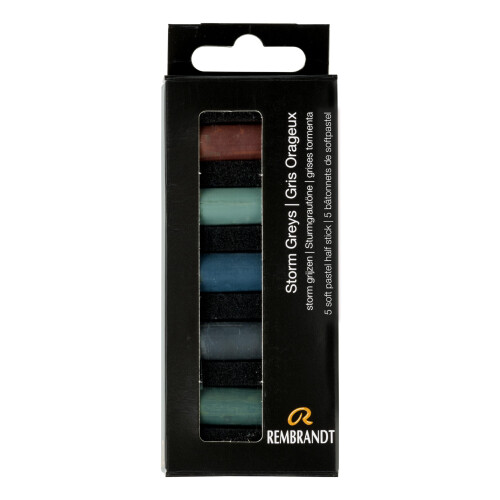 Rembrandt Soft Pastel Micro Set  5-Piece Half Sticks  Storm Greys