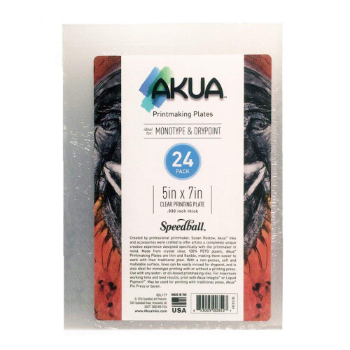 Akua Printmaking Plate 5-tommer x 7-tommer 24-Pack Clear