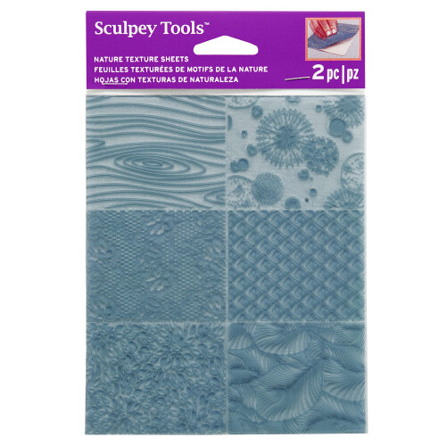 2 folhas de textura Sculpey - Natureza