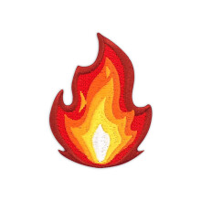 Winks For Days It's Fire Broderet Iron-On Patch