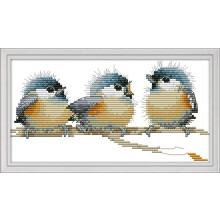 Cross Stitch Kits  Three Birds Awesocrafts Easy Patterns Cross Stitching Embroidery Kit Supplies Christmas Gifts  Stamped or Counted (Birds  Counted)