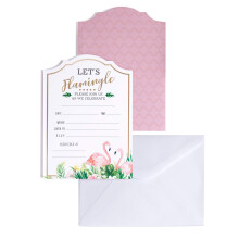 Lillian Rose Flamingo-tema Brude Brusebad Invitation S?t med 24 0,1x5x7 Pink