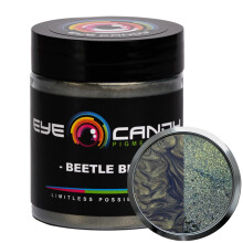 Pigmentos de caramelo de ojos Premium Mica Powder - Blue de escarabajo (25gr) - Para pintura de jabn de resina epoxi de la carpintera de la car