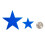 Estrelas de Feltro Rígido 1,5 e 3 polegadas 46pc (Vermelho, Branco e Azul) 2