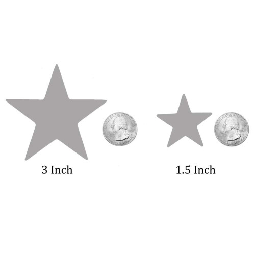 Estrelas de Feltro Rígido 1,5 e 3 polegadas 46pc (Vermelho, Branco e Azul) 2
