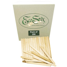 Ξύλινα ξυλάκια παγωτού Eco Craft Stix 4-1/2" - Συσκευασία των 200 τεμαχίων