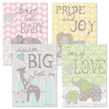 Nuv?rende hjertelig baby tillykke lyk?nskningskort - 8 pakke (4 designs) Ny baby Tillykke velkomst, store 5 x 7 tommer med f?lelser