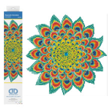 Diamond Dotz Peacock Mandala Pattern Diamond Painting Kits for Adults - Diamond Art Kits a Relaxing Creative Craft Kit with Dotz Gems 13""""x13""""