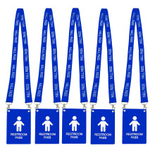 Crachás de Acesso com Cordões, Passes Inquebráveis para Professores e Pais (Azul)