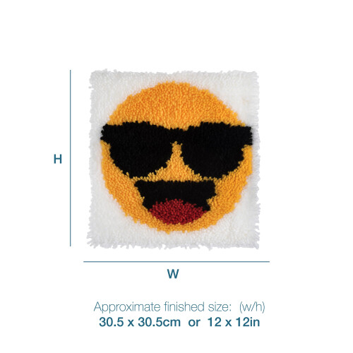 Trimits Latch Hook Kit  Happy Face  30 x 30cm 2