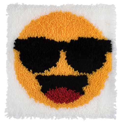 Trimits Latch Hook Kit  Happy Face  30 x 30cm