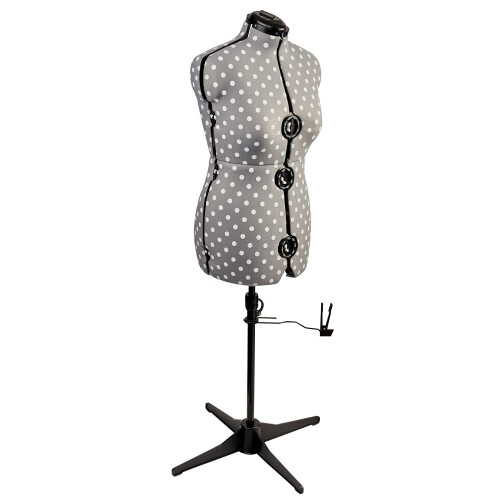 Adjustoform Adjustable Dress Form UK 16-20 Grey Polka Dot
