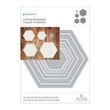 Momenta Intricate Hexagon Die 5 PC Sk?reskabelon St?l