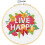 Kit de Bordado Dimensions 72-76107 Live Happy com Arco de Bambu de 6" 4