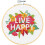 Kit de Bordado Dimensions 72-76107 Live Happy com Arco de Bambu de 6" 3
