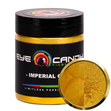 Pigmentos de dulces oculares Gold Mica Powder - Gold Imperial (25GR) - Para pintura de jabn de resina epoxi de la carpintera de la carpingura de la