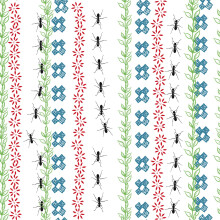 Stitch & Sparkle Maries Collectie Stof Picnic Ant Stripe 44 inch (SSTF005)