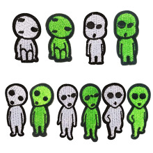 U-Sky opnaai- of opstrijkpatches 10st schattige kleine Alien ijzeren patches voor kinderkleding opstrijkbare patch voor jeans opnaaiapplicaties voor