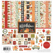 Carta Bella Paper Company Hello Autumn Collection Kit, Rot, Blaugr n, Gelb, Orange und Schwarz, 30,5 x 30,5 cm