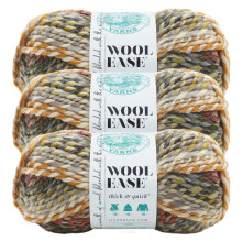 Lion Brand Yarn Wool-Ease Dik & Snel Garen Zacht en Volumineus Garen voor Breien, Haken en Handwerken 3-Pack Coney Island