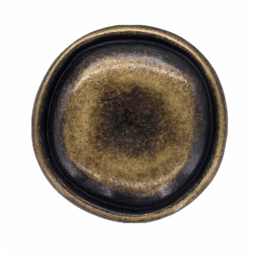 Bezelry 12 stykker rustikke runde metalskaftknapper. 23 mm (7/8 tomme) (antik messing)