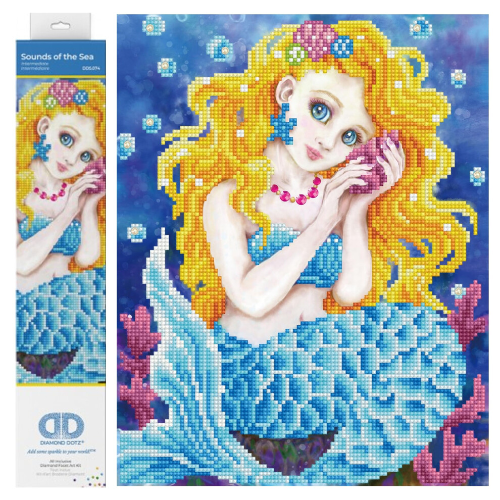Kit Di Pittura A Diamante Diamond Dotz ""Suoni Del Mare"" Per Adulti - Diamond Art Kits, Un Rilassante Kit Creativo Con Gemme Dotz 11""""X13""""-image
