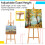 MEEDEN Large Basic Studio Easel: Hold Canvas up to 50'' Solid Beech Wood Artist Easel - Adjustable Height and Working Angles A-Frame Floor Painting E 3